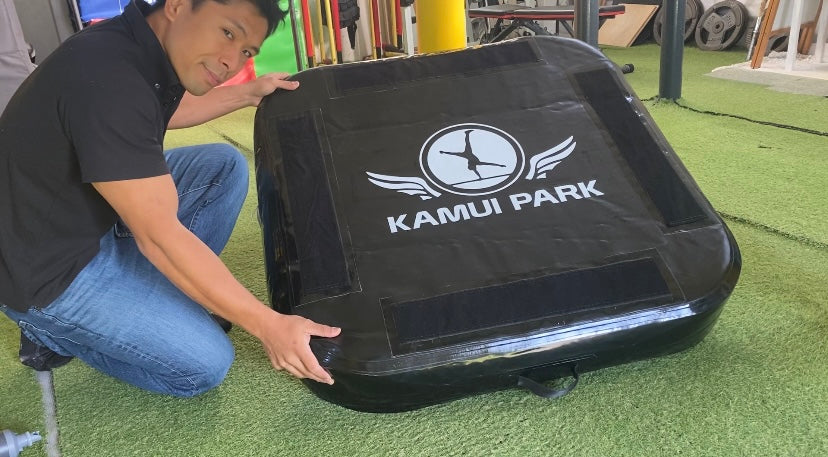持ち運びエア安全マット Inflatable Crash Pad 150cm-150cm-20cm