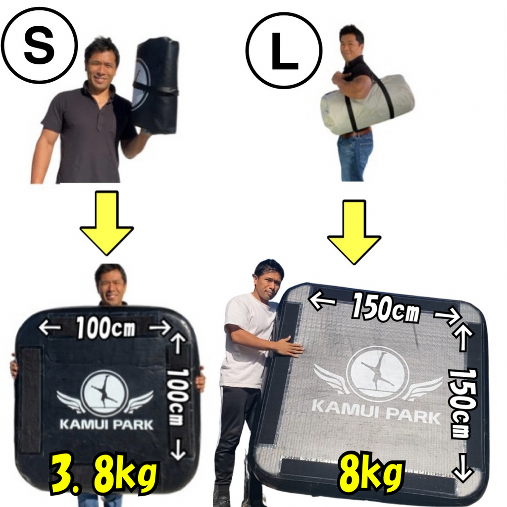持ち運びエア安全マット Inflatable Crash Pad 150cm-150cm-20cm