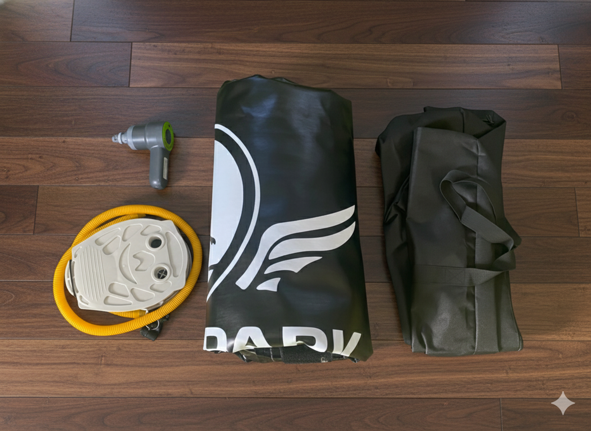 持ち運びエア安全マット Inflatable Crash Pad 150cm-150cm-20cm